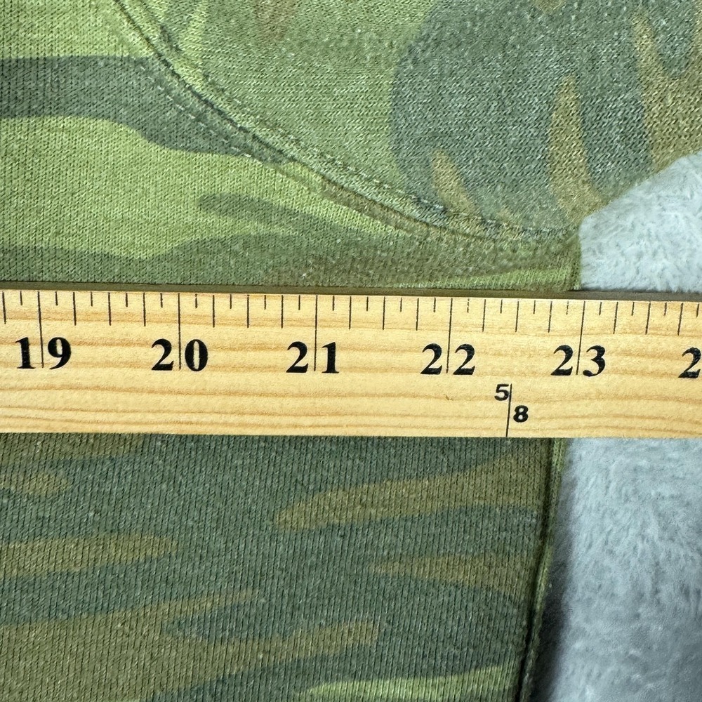 Aviator Nation Hoodie Mens Large Green Camo Funnel Neck Zip Pockets USA Ninja - Picture 5 of 8